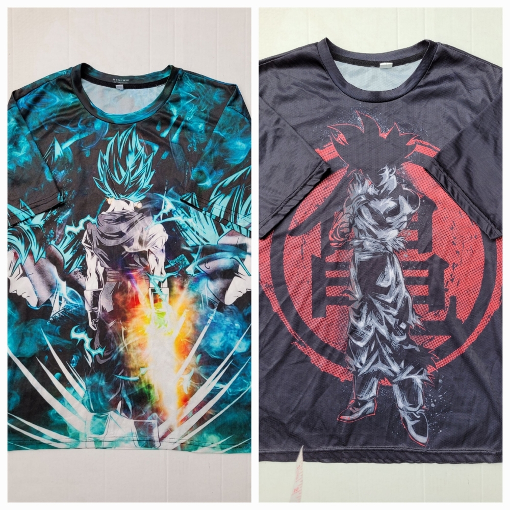 2pc Dragonball Z shirt Sz L